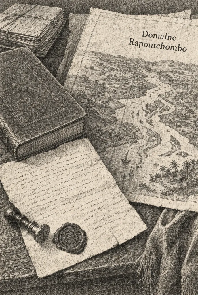 Archives familiales et carte du Domaine Rapontchombo