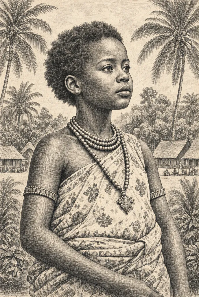 Portrait de la jeune princesse Marie-Anne Ankombie Rapontchombo