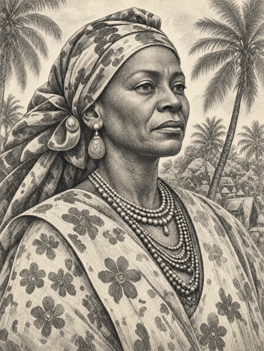 Portrait de la princesse Marie-Anne Ankombie Rapontchombo